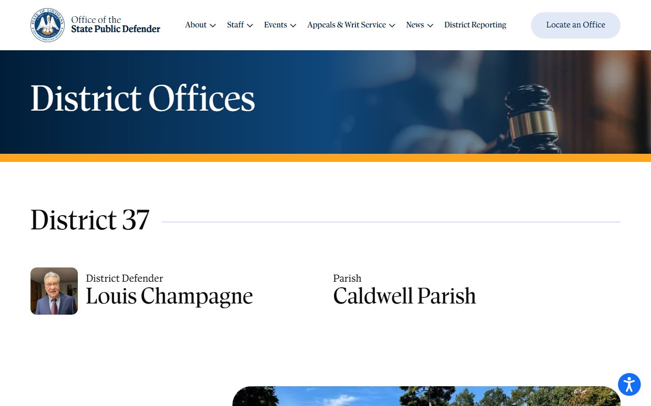 Caldwell Parish court dockets District 37 public defender office